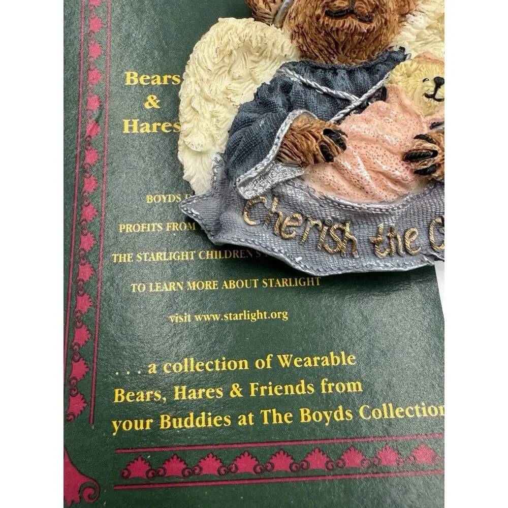Vintage Boyds Bears Bearwear Cherish The Children Pun Brooch
